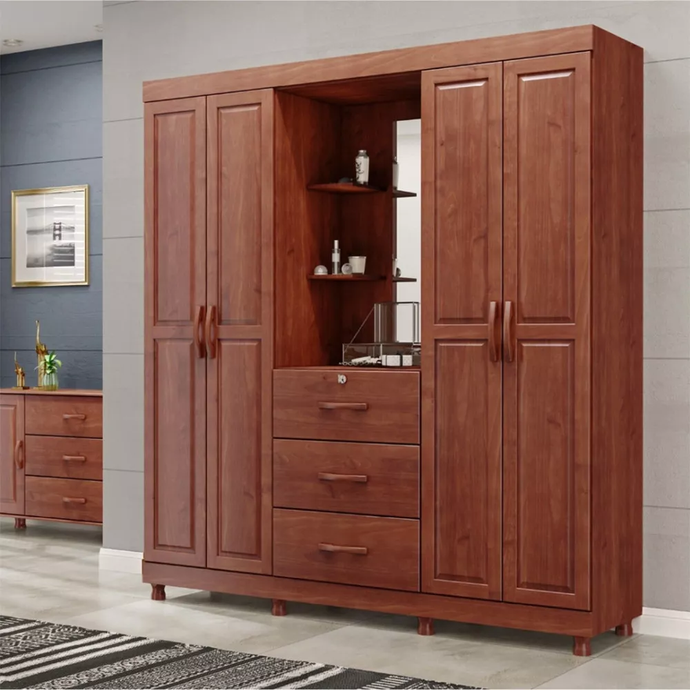 Image 0 of 4 of Guarda Roupa Finestra Bronze Capela 4 Portas 3 Gavetas
