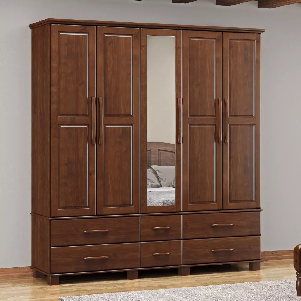 Image 0 of 4 of Guarda Roupa Finestra Ouro 5 Portas 6 Gavetas