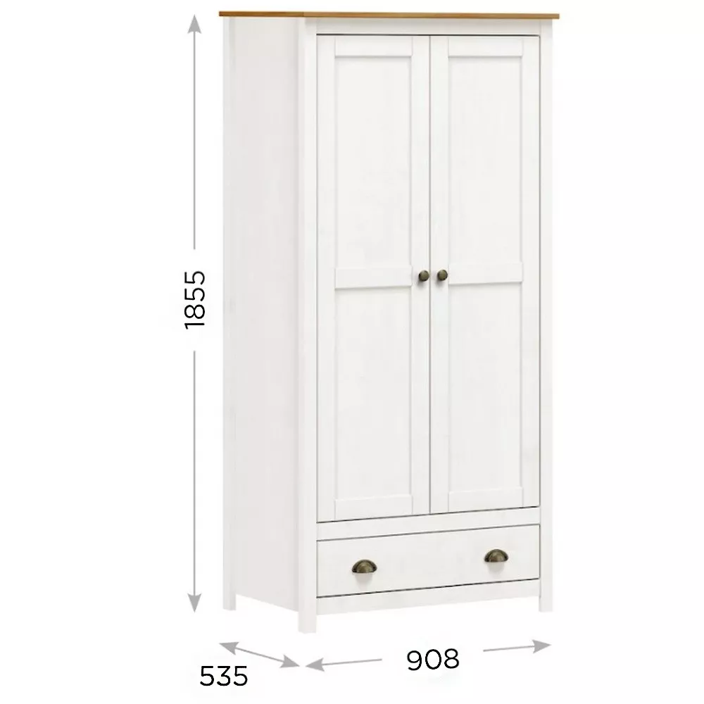 Image 2 of 3 of Guarda Roupa Finestra Topázio 2 Portas 1 Gaveta