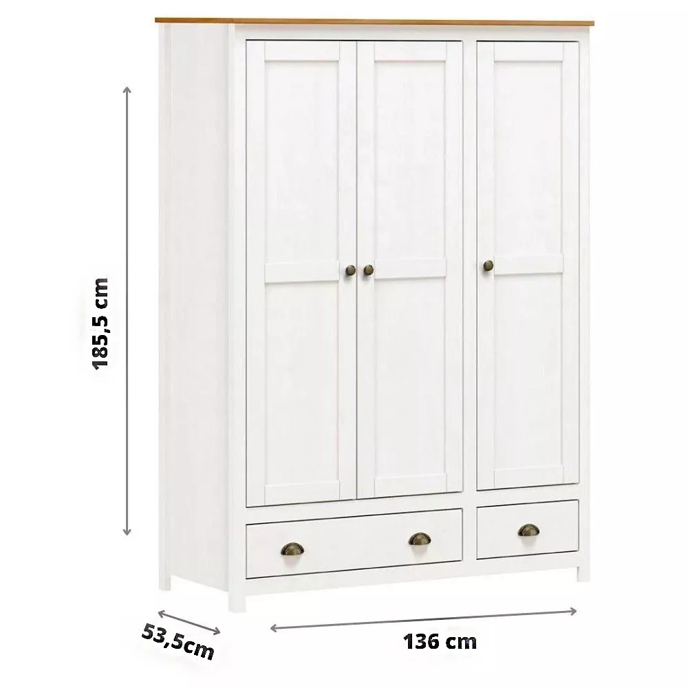 Image 3 of 4 of Guarda Roupa Finestra Topázio 3 Portas 2 Gavetas