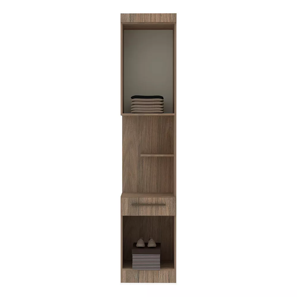 Image 2 of 8 of Guarda Roupa Modulado Mesa de Cabeceira Alta 1 Porta 1 Gaveta 45cm Slim Luciane Móveis