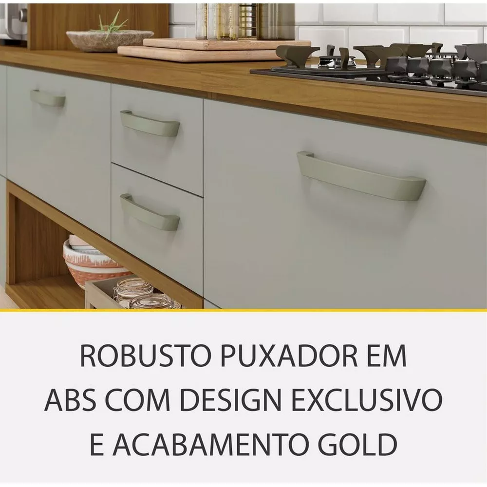 Image 11 of 16 of Cozinha 5 Peças Ripado 2 Paneleiros Princesa 100 MDF Nesher