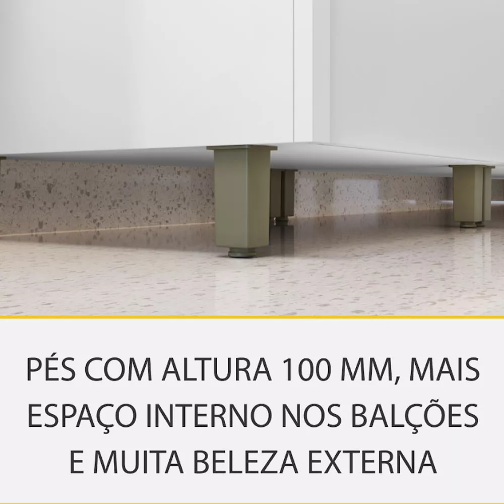 Image 0 of 14 of Cozinha Rainha com 4 Peças 4 Portas 5 Gavetas Ripado em MDF 190cm de Largura Nesher