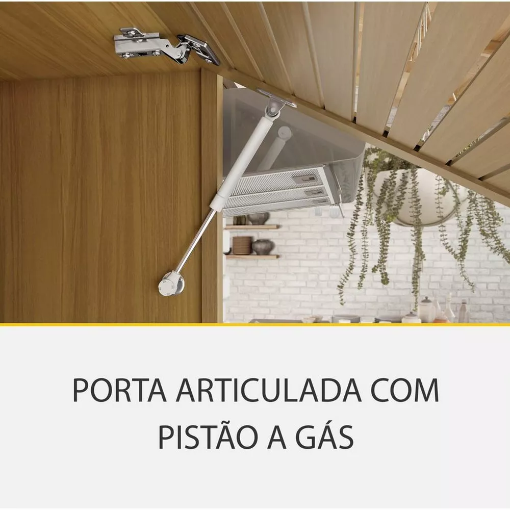Image 4 of 15 of Cozinha 4 Peças Ripado Paneleiro Princesa 100 MDF Nesher