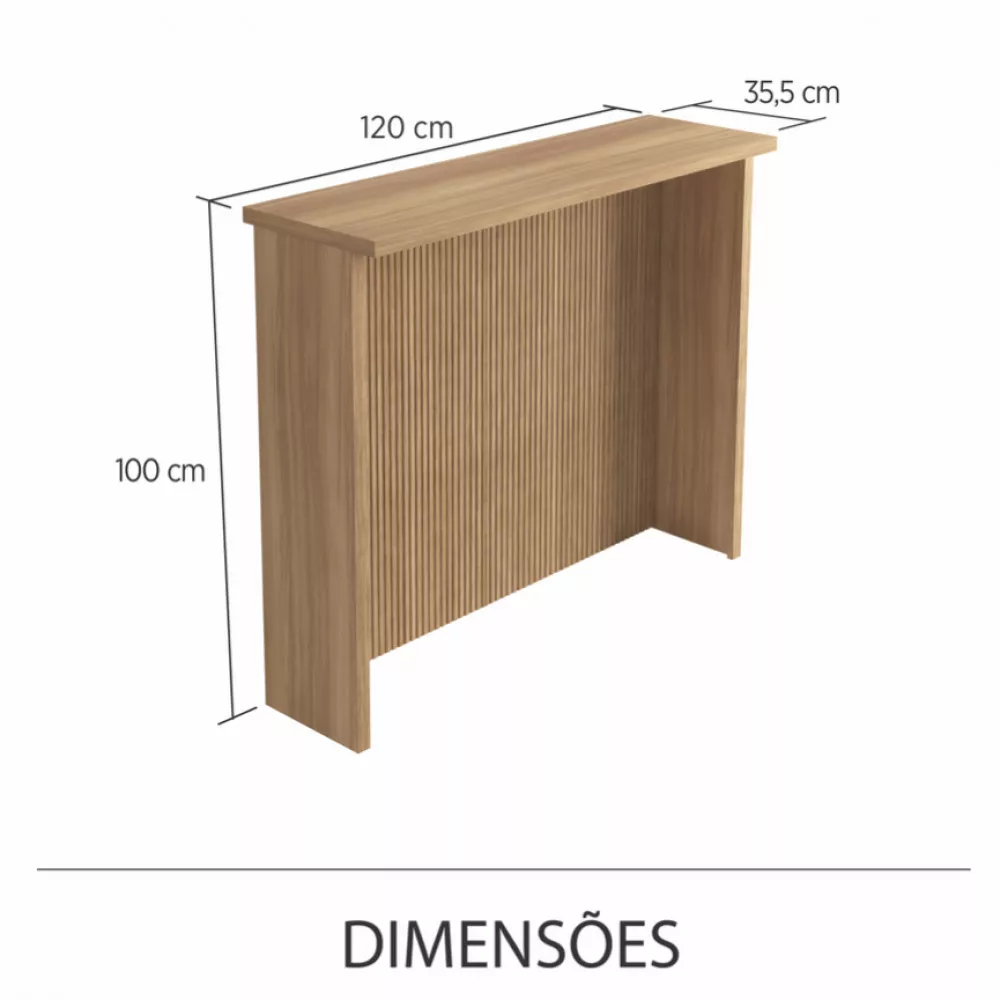 Image 1 of 2 of Painel Ilha Canelado Nesher 120cm 100 Mdf