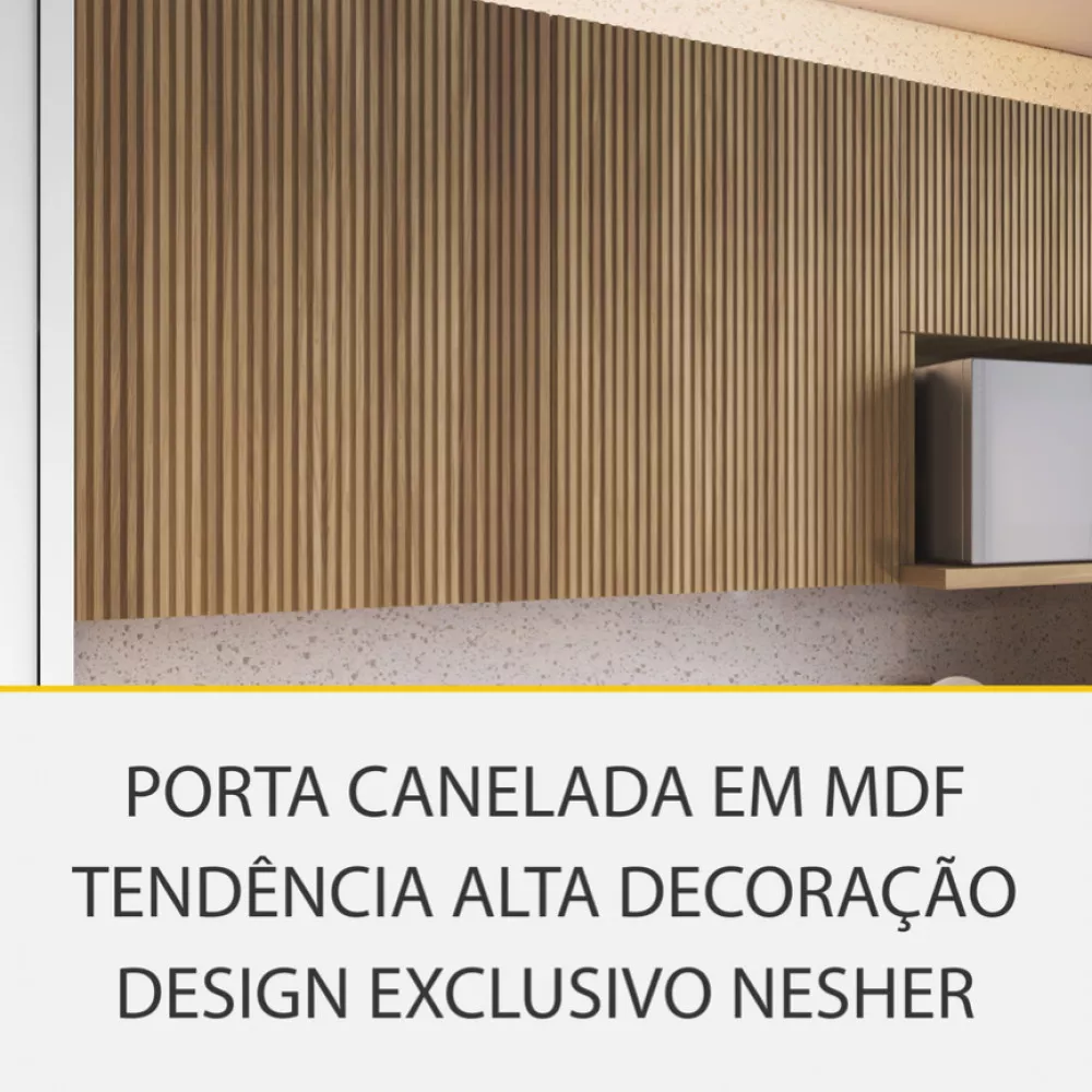 Image 4 of 15 of Cozinha 7 Peças Nesher Rainha Ripado 100 Mdf