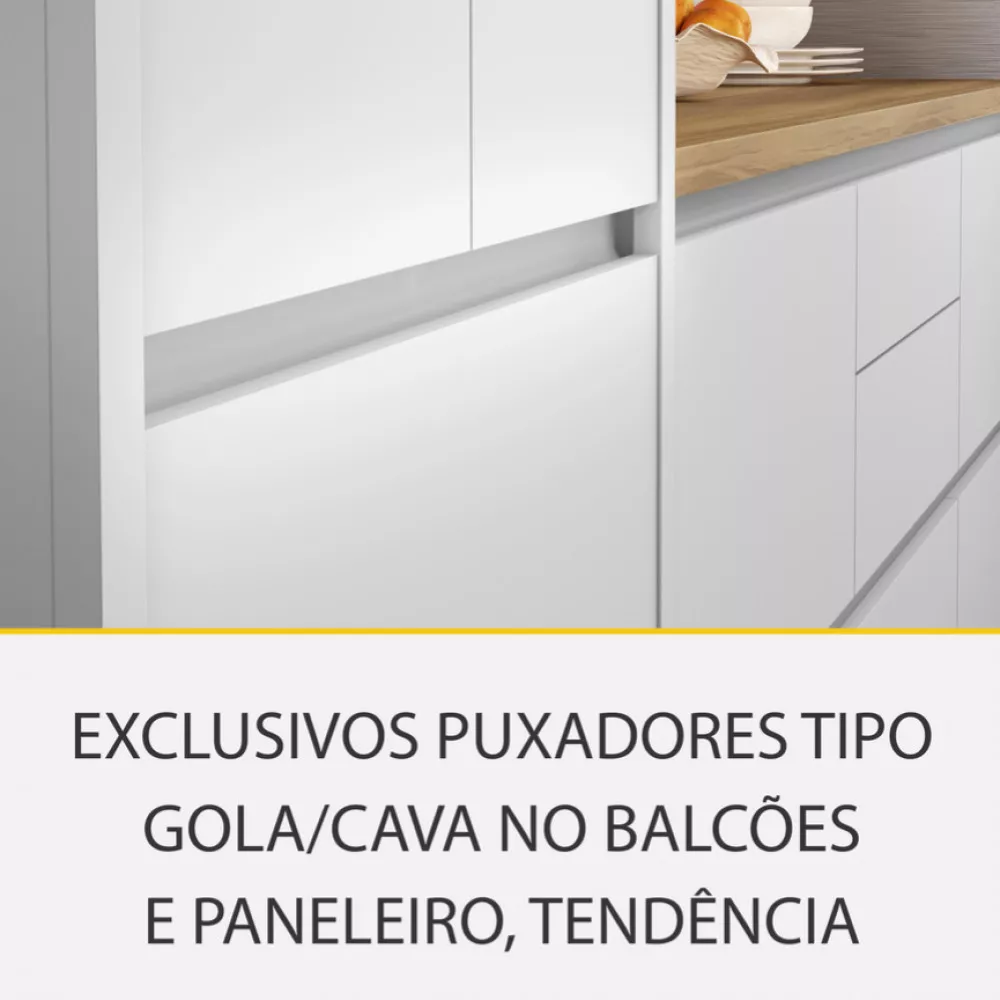 Image 5 of 15 of Cozinha 7 Peças Nesher Rainha Ripado 100 Mdf