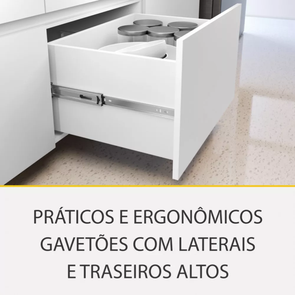 Image 10 of 15 of Cozinha 7 Peças Nesher Rainha Ripado 100 Mdf