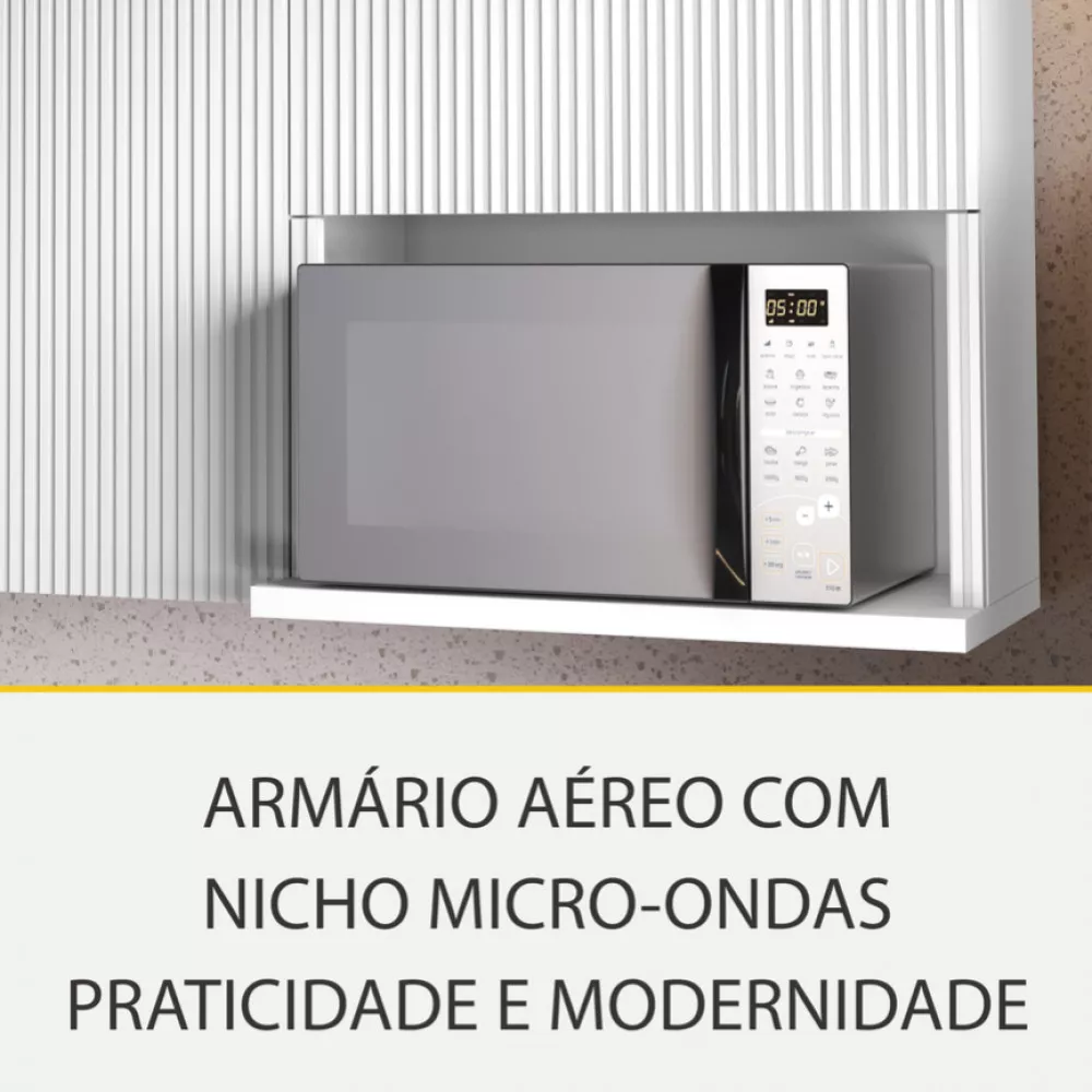 Image 11 of 15 of Cozinha 7 Peças Nesher Rainha Ripado 100 Mdf