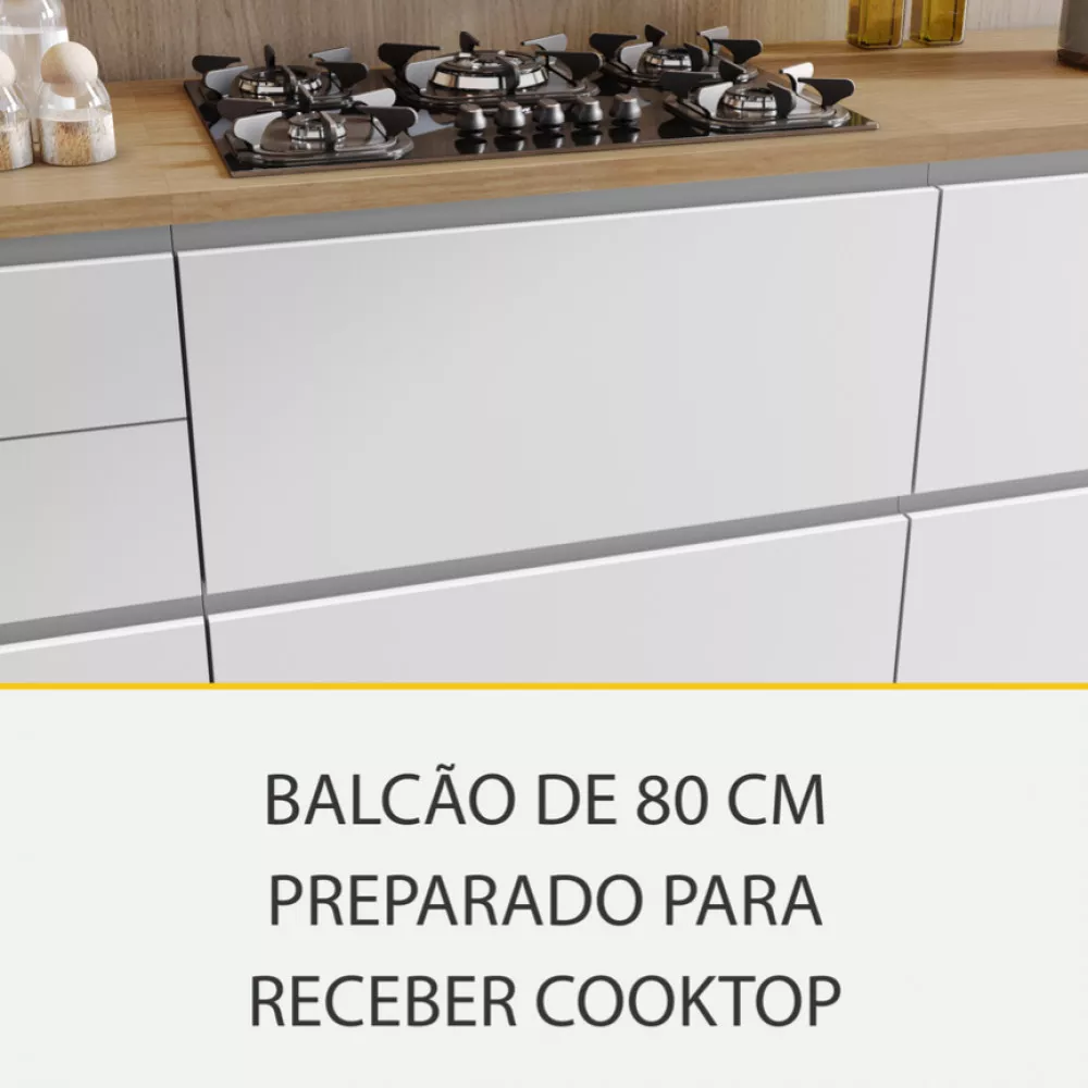 Image 12 of 15 of Cozinha 7 Peças Nesher Rainha Ripado 100 Mdf