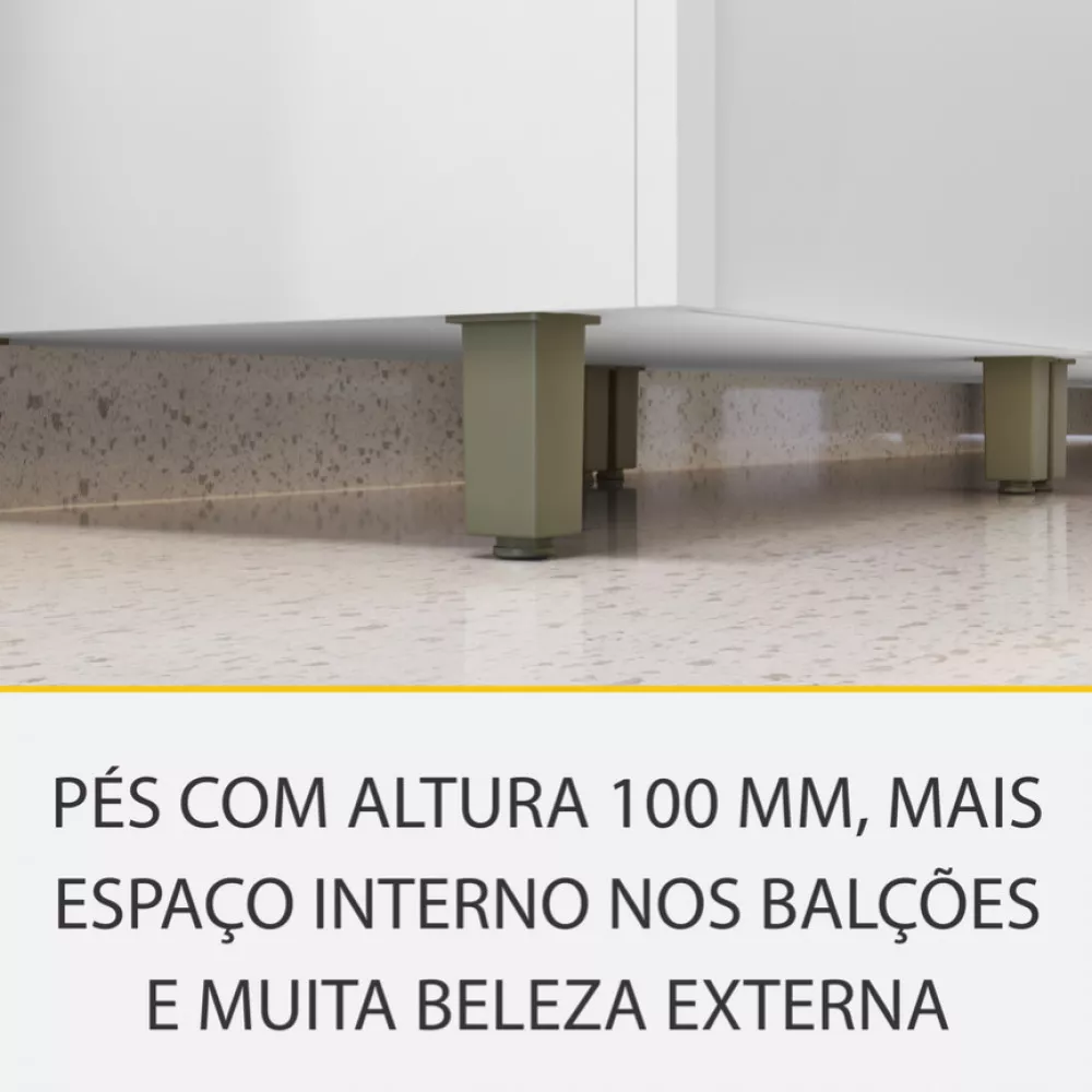 Image 14 of 15 of Cozinha 7 Peças Nesher Rainha Ripado 100 Mdf