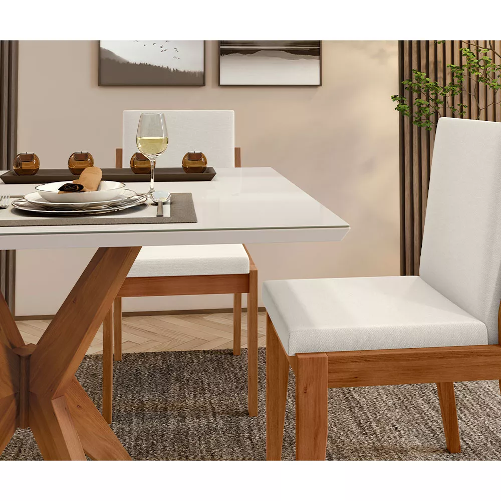 Image 5 of 9 of Conjunto Mesa Donna Com 4 Cadeiras Lady Nesher