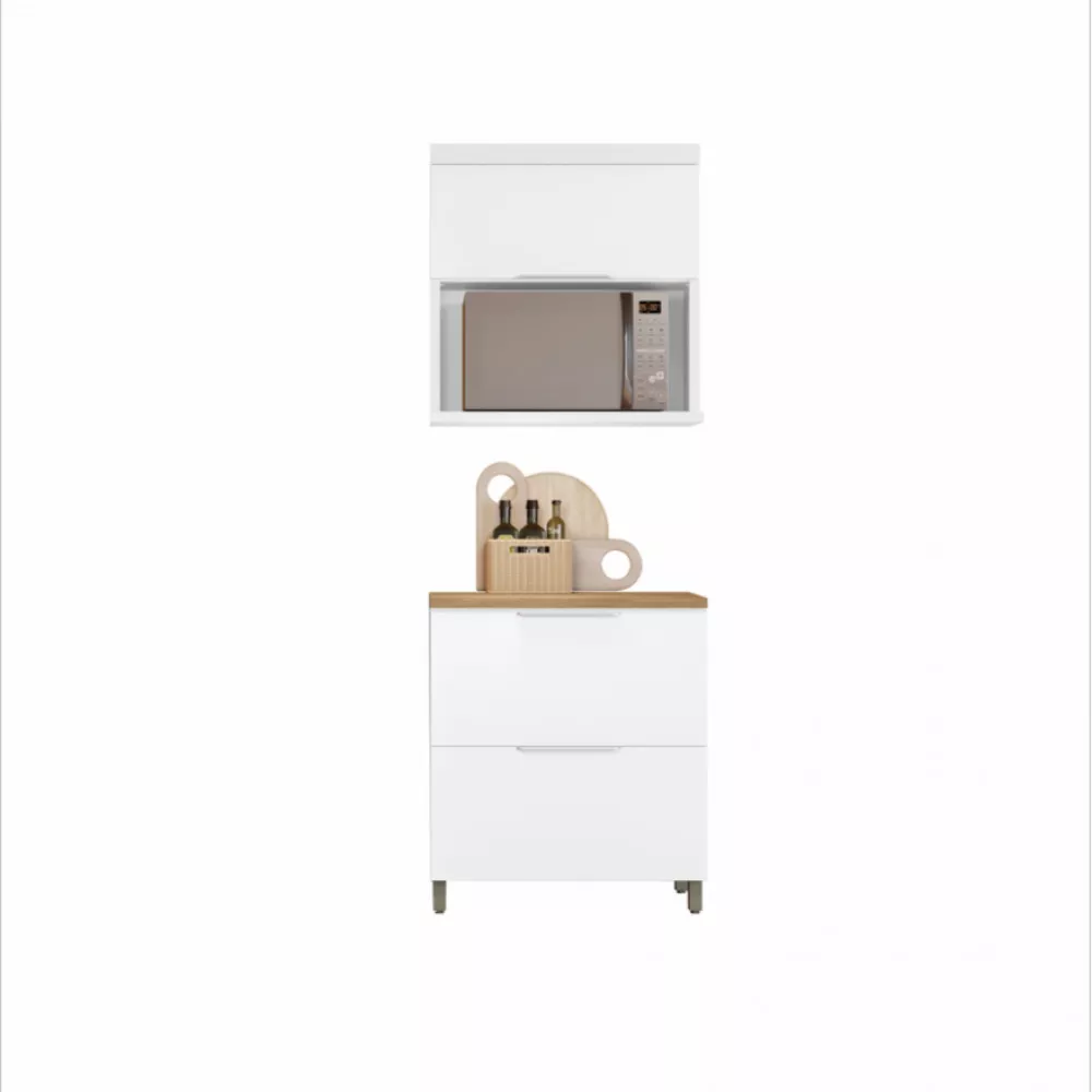 Image 1 of 8 of Cozinha 2 Peças Nesher Marquesa Ripado 100 Mdf