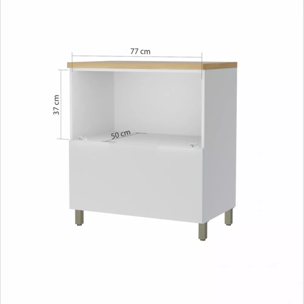 Image 1 of 3 of Balcao 1 Porta Basculante 1 Gaveta Nesher Marquesa 80cm 100 Mdf
