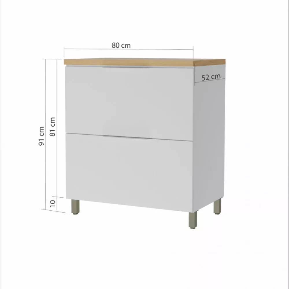 Image 2 of 3 of Balcao 1 Porta Basculante 1 Gaveta Nesher Marquesa 80cm 100 Mdf