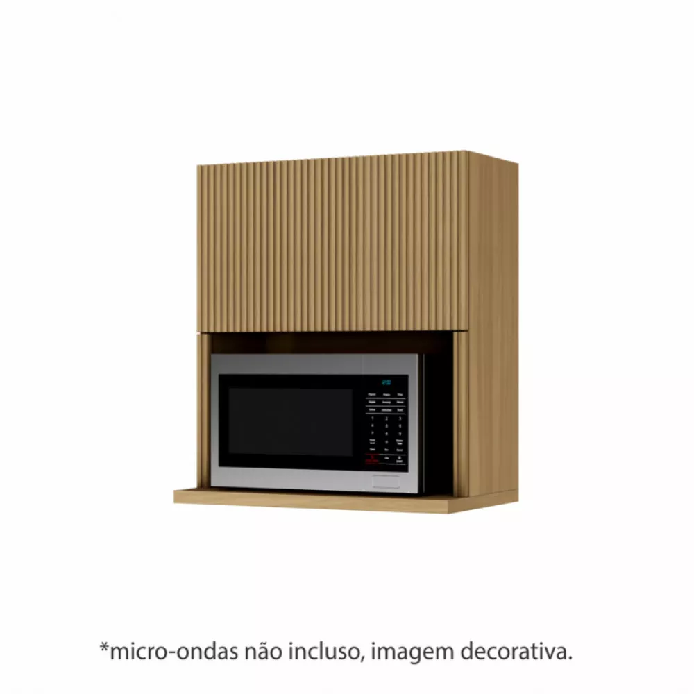 Image 0 of 3 of Armario Aereo Micro 1 Porta Basculante Nesher Rainha 70 Cm Ripado 100 Mdf