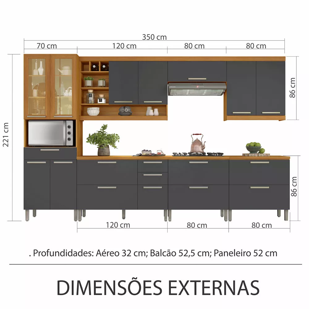 Image 2 of 13 of Cozinha Burguesa Premium 07 Peças em MDF Nesher