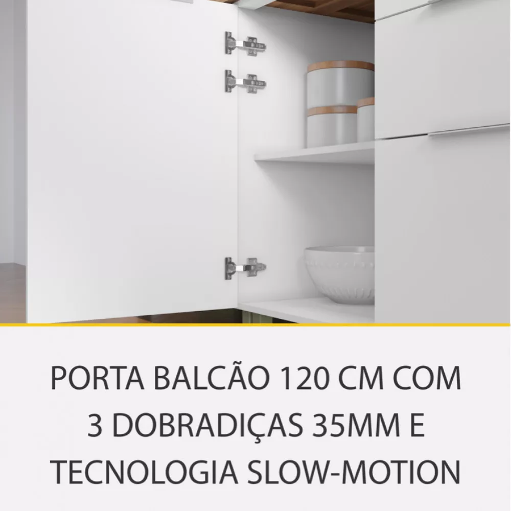 Image 6 of 15 of Cozinha 4 Peças Nesher Marquesa Ripado 100 Mdf