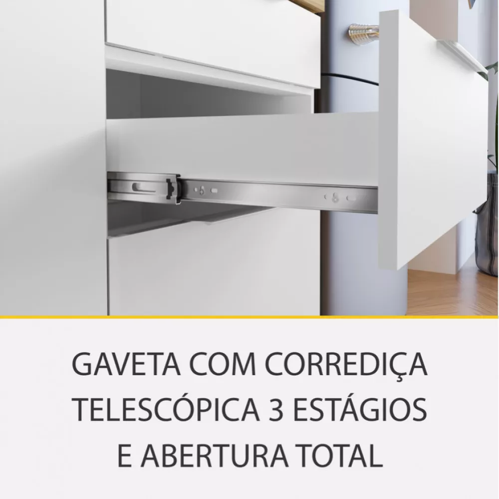 Image 9 of 15 of Cozinha 4 Peças Nesher Marquesa Ripado 100 Mdf
