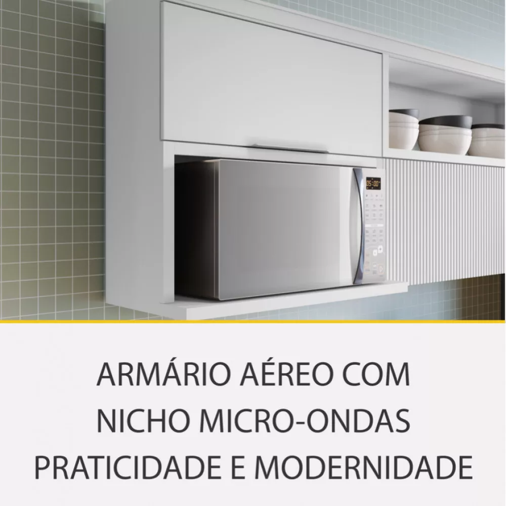 Image 12 of 15 of Cozinha 4 Peças Nesher Marquesa Ripado 100 Mdf