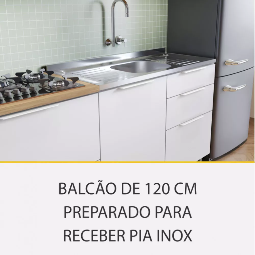 Image 13 of 15 of Cozinha 4 Peças Nesher Marquesa Ripado 100 Mdf
