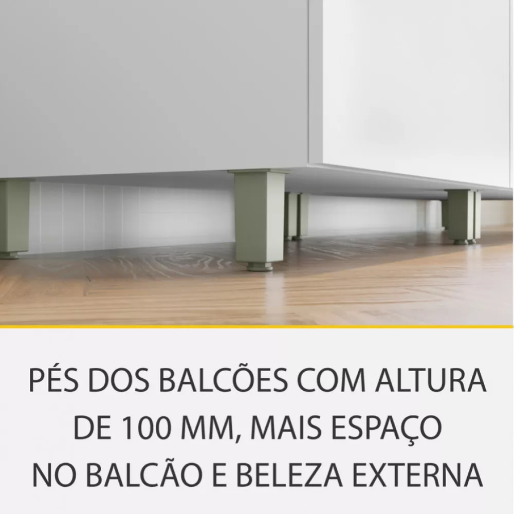 Image 14 of 15 of Cozinha 4 Peças Nesher Marquesa Ripado 100 Mdf