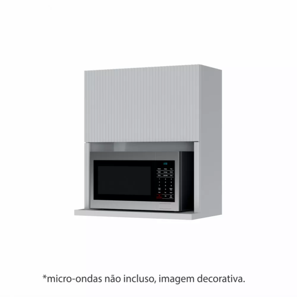 Image 0 of 3 of Armario Aereo Micro 1 Porta Basculante Nesher Rainha 70 Cm Ripado 100 Mdf
