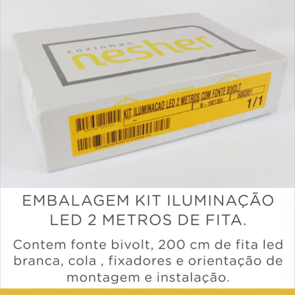 Image 2 of 4 of Kit Iluminação Led 2 Metros Com Fonte