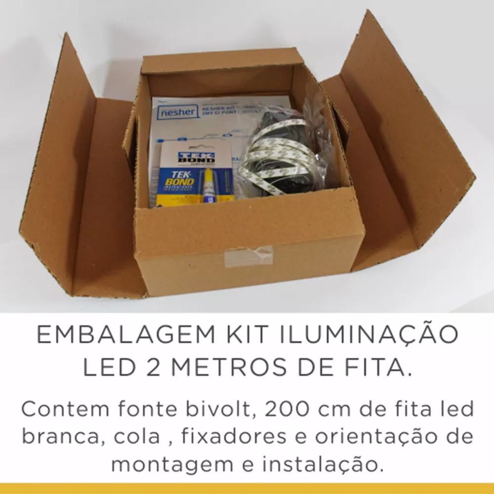 Image 3 of 4 of Kit Iluminação Led 2 Metros Com Fonte