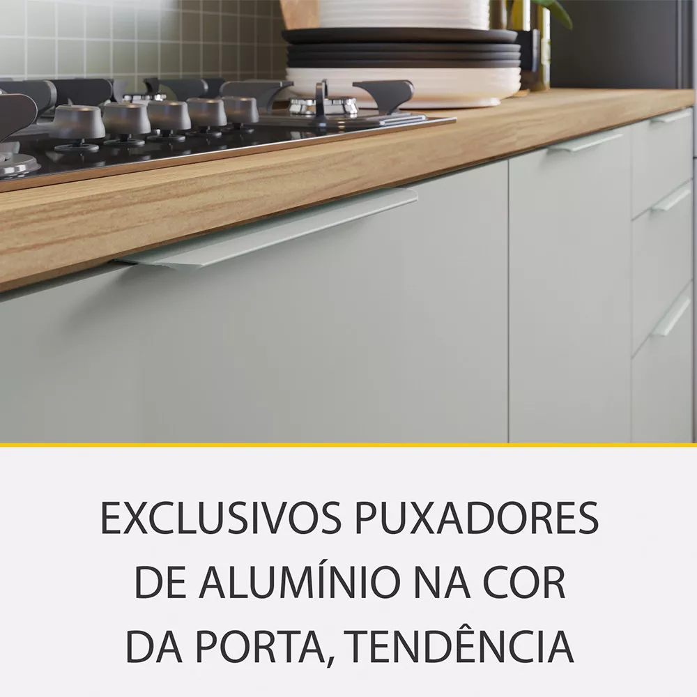 Image 5 of 13 of Cozinha 5 Peças 4 Portas 4 Gavetas Ripado Marquesa 100 MDF