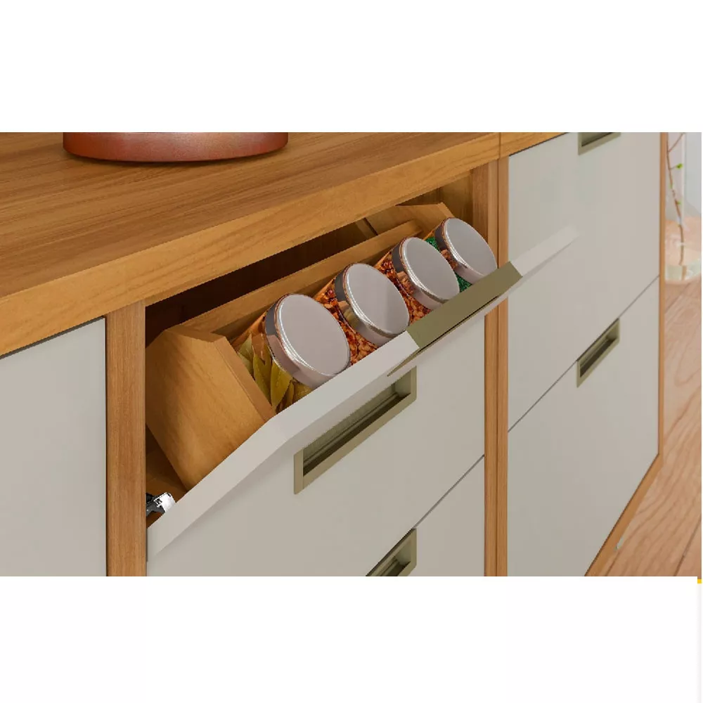 Image 4 of 10 of Cozinha Modulada 9 Peças Ripado Nesher Imperatriz Ângulo Mdf