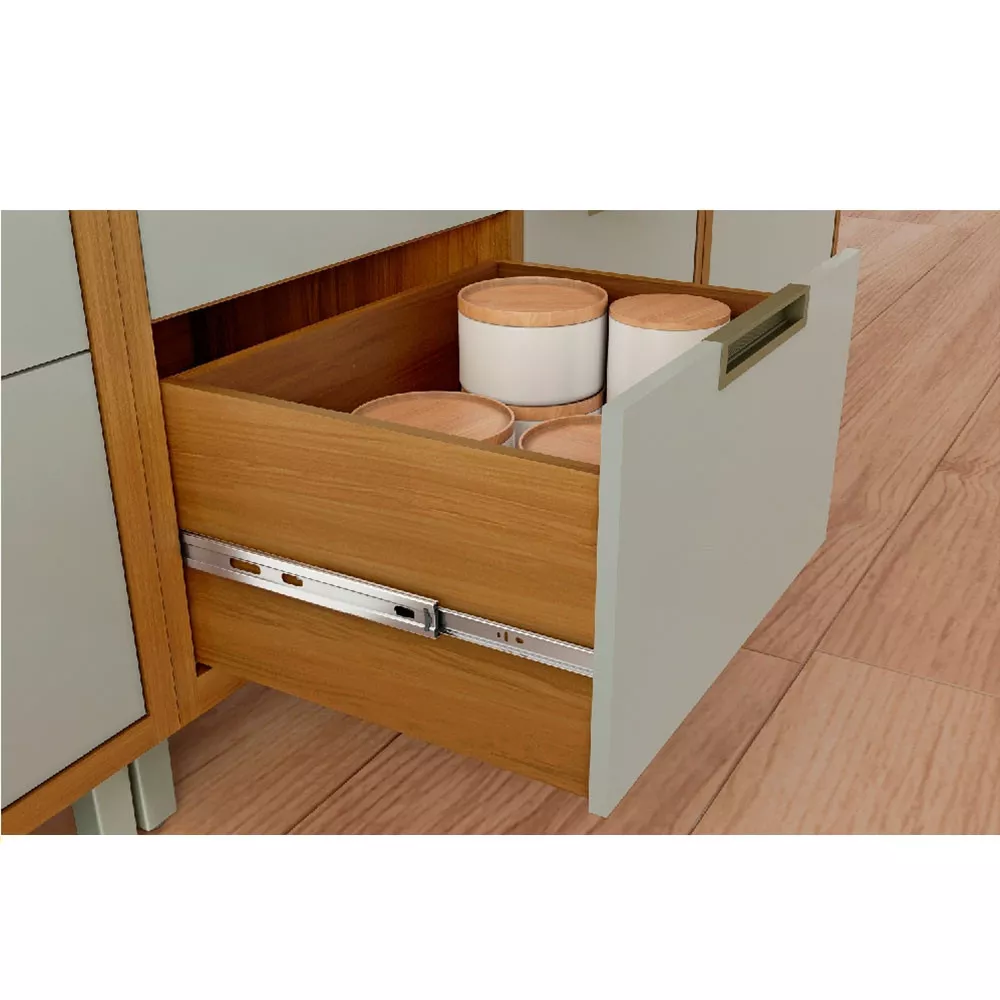 Image 5 of 10 of Cozinha Modulada 9 Peças Ripado Nesher Imperatriz Ângulo Mdf