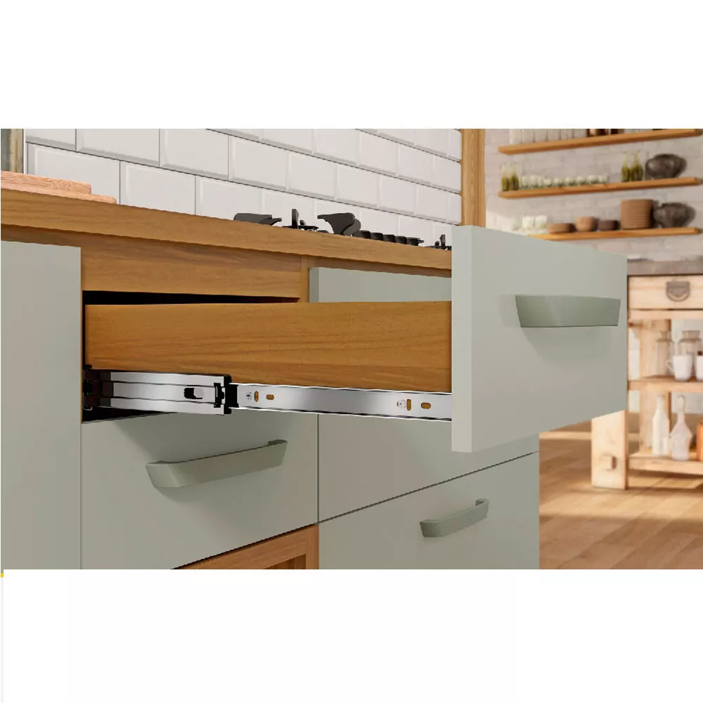 Image 5 of 9 of Cozinha Modulada 3 Peças Paneleiro Ripado Nesher Princesa Mdf