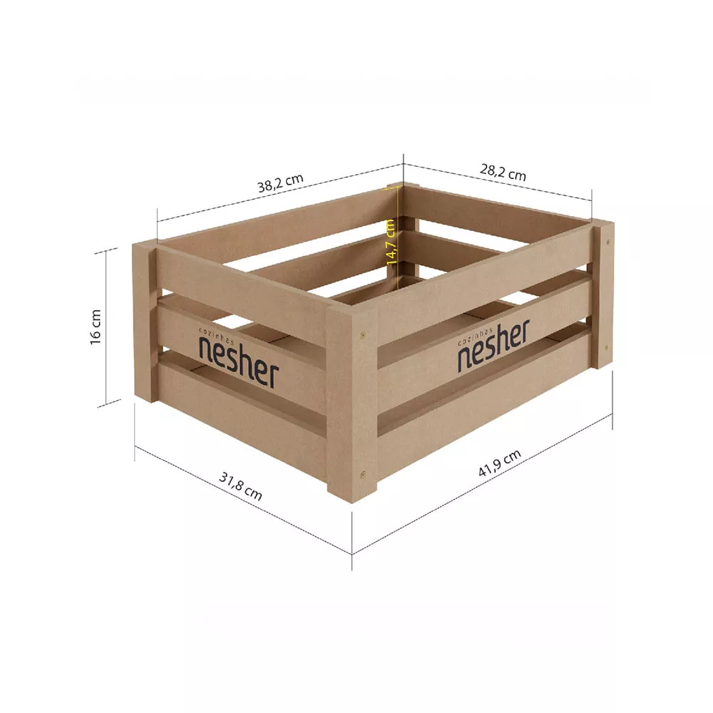 Image 2 of 7 of Cozinha Modulada 3 Peças Ripado Nesher Princesa Mdf