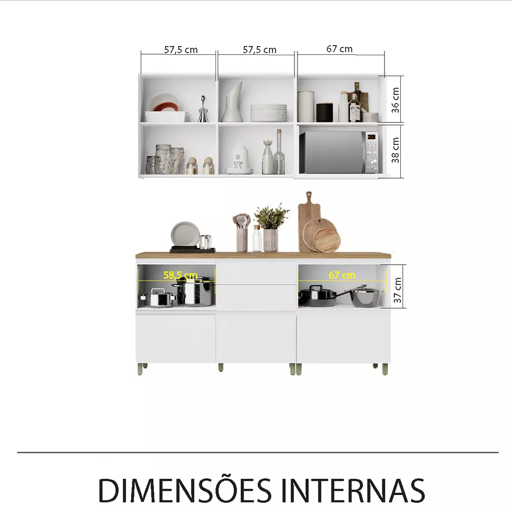 Image 3 of 13 of Cozinha 4 Peças Ripado Rainha 100 MDF