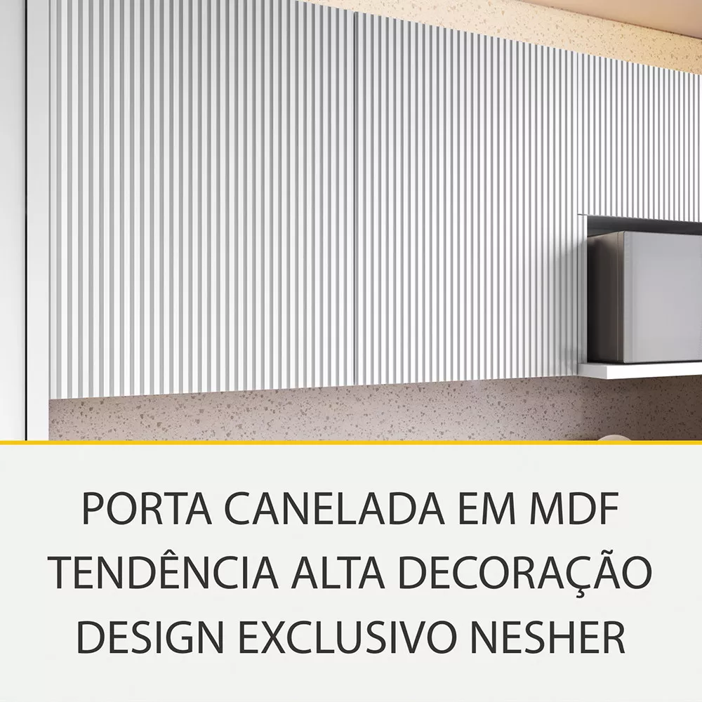Image 4 of 13 of Cozinha 4 Peças Ripado Rainha 100 MDF