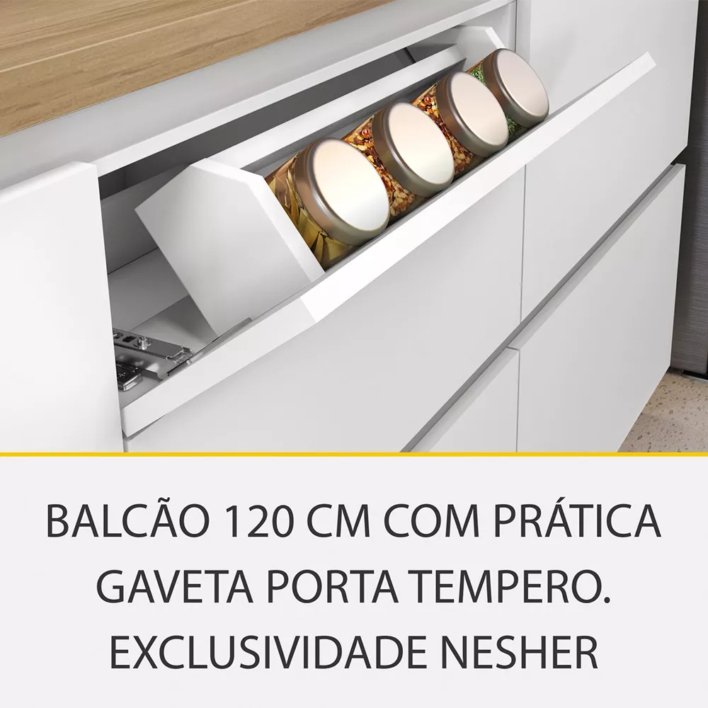 Image 8 of 13 of Cozinha 4 Peças Ripado Rainha 100 MDF