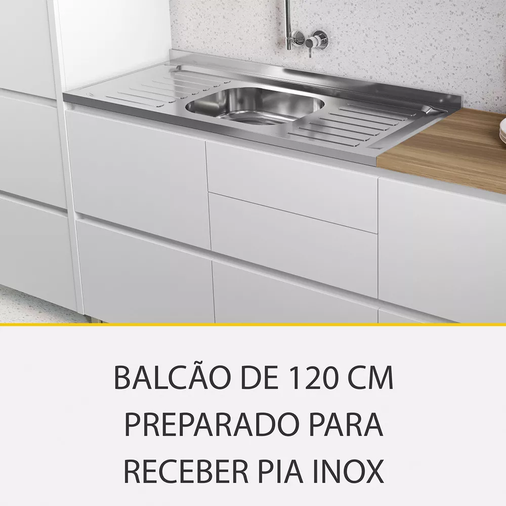 Image 11 of 13 of Cozinha 4 Peças Ripado Rainha 100 MDF