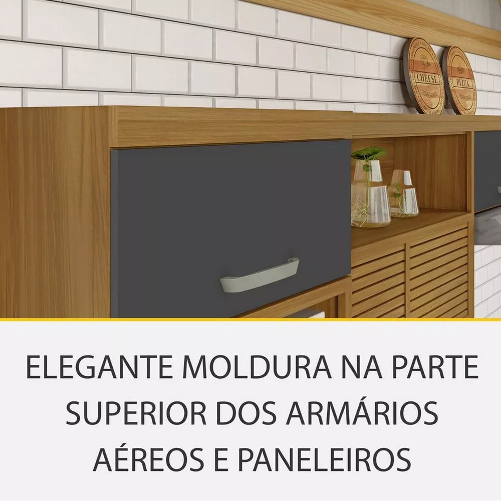 Image 9 of 14 of Cozinha 3 Peças Ripado Princesa 100 MDF Nesher