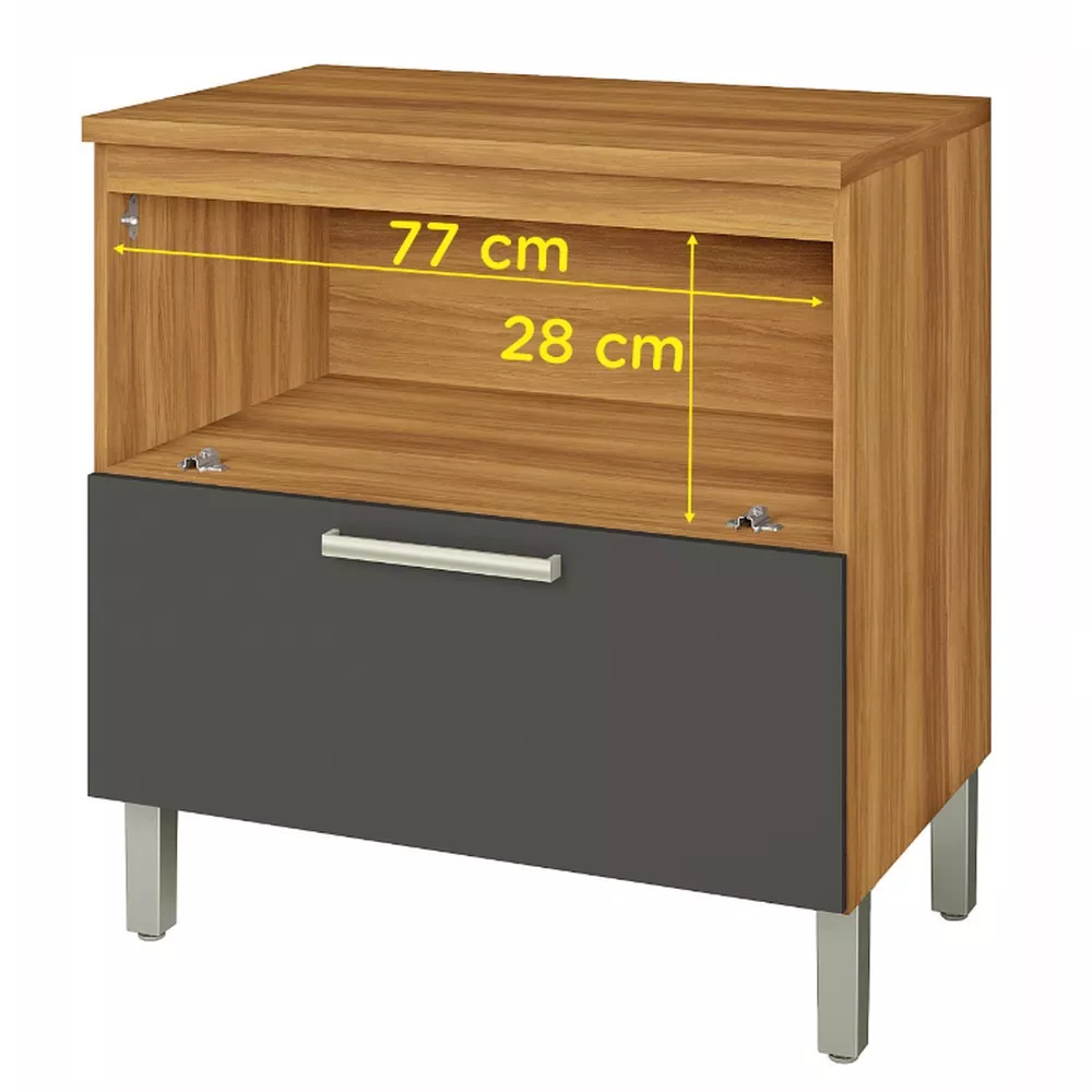 Image 1 of 3 of Balcão 1 Porta 1 Gaveta Burguesa Premium 80cm Nesher