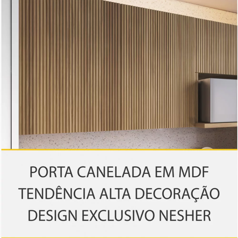 Image 5 of 16 of Cozinha 8 Peças Nesher Rainha Gourmet Ripado 100 Mdf