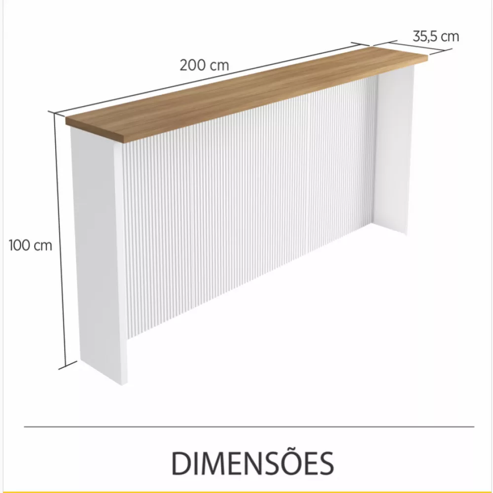 Image 6 of 16 of Cozinha 8 Peças Nesher Rainha Gourmet Ripado 100 Mdf