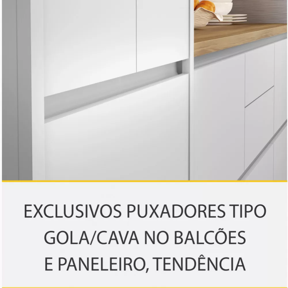 Image 7 of 16 of Cozinha 8 Peças Nesher Rainha Gourmet Ripado 100 Mdf