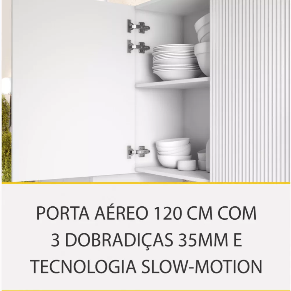 Image 8 of 16 of Cozinha 8 Peças Nesher Rainha Gourmet Ripado 100 Mdf