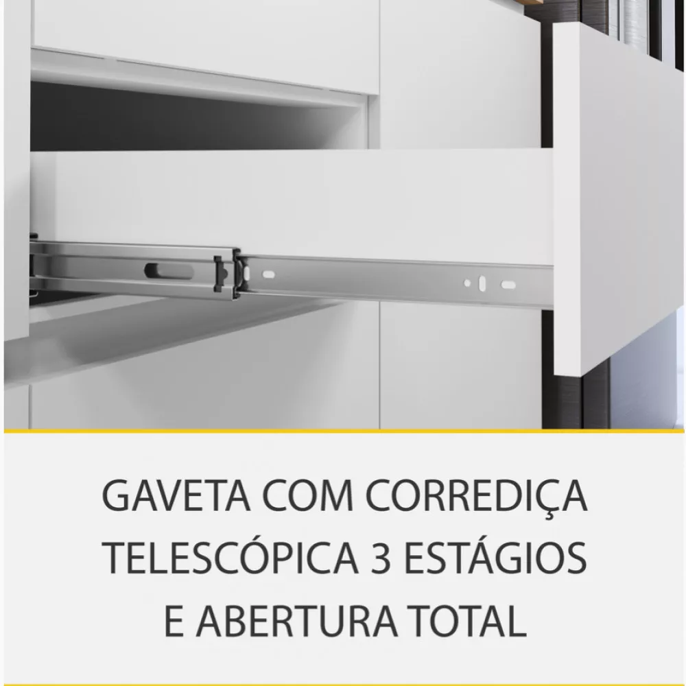 Image 10 of 16 of Cozinha 8 Peças Nesher Rainha Gourmet Ripado 100 Mdf