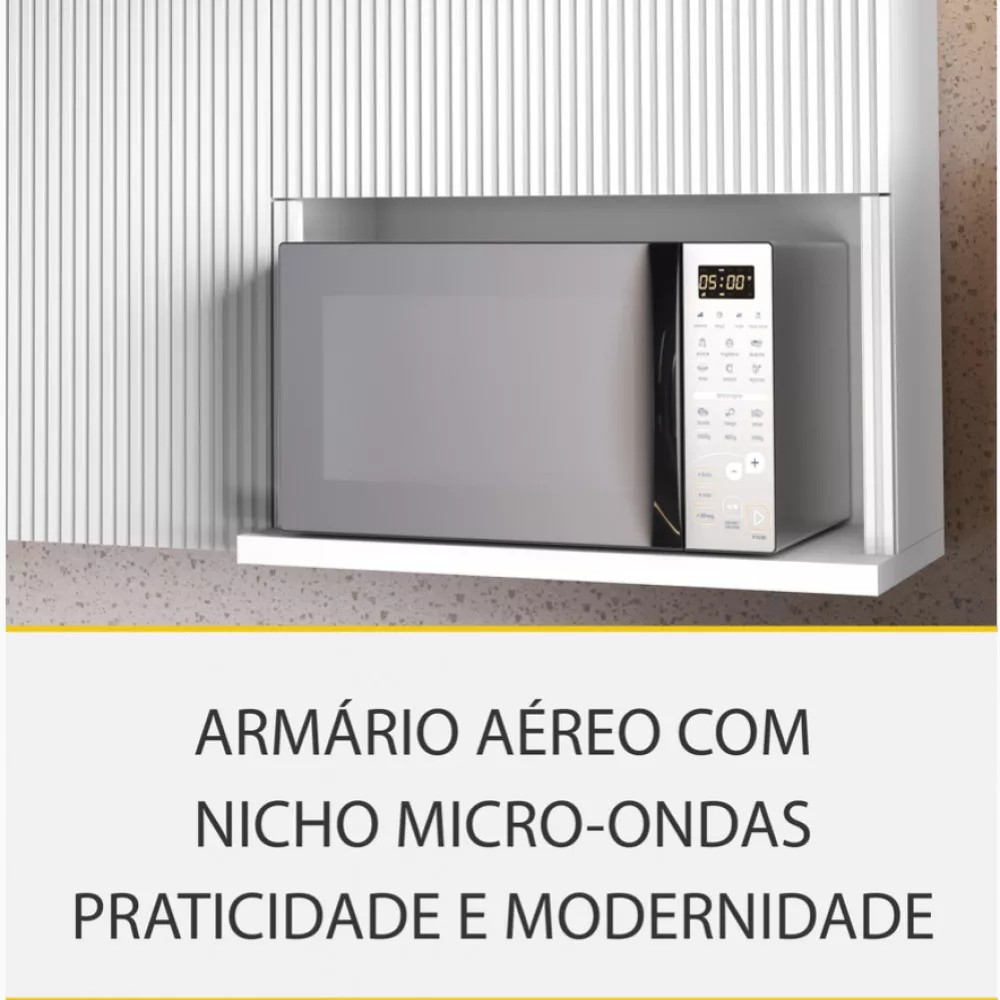 Image 13 of 16 of Cozinha 8 Peças Nesher Rainha Gourmet Ripado 100 Mdf