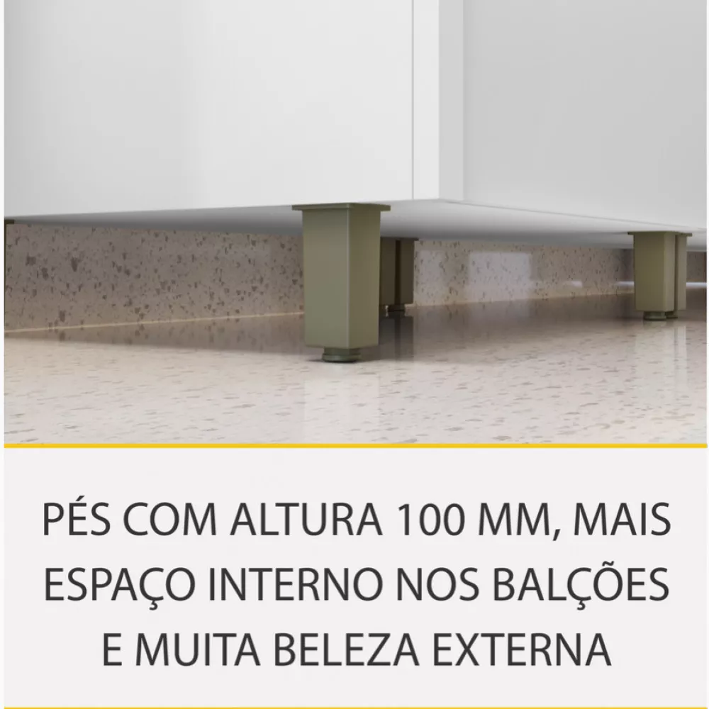 Image 15 of 16 of Cozinha 8 Peças Nesher Rainha Gourmet Ripado 100 Mdf