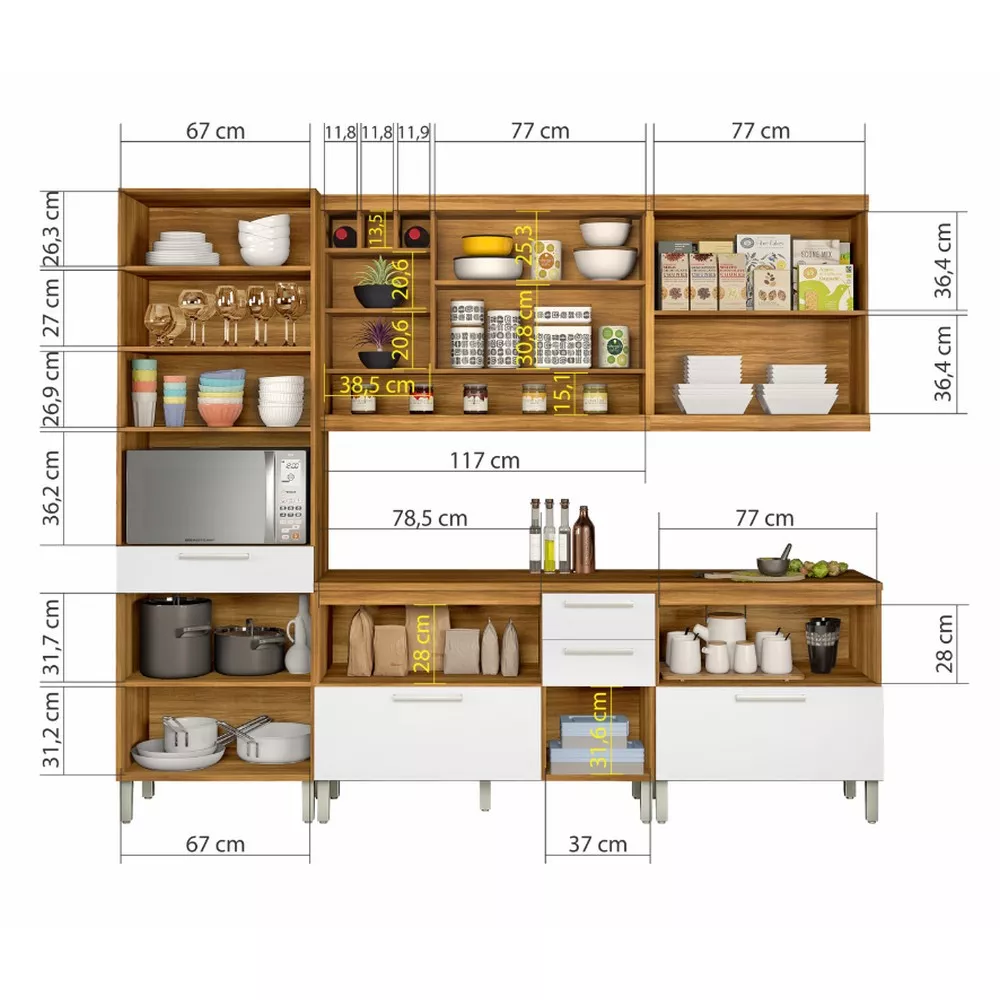 Image 9 of 11 of Cozinha com 5 Peças Burguesa Premium MDF Nesher