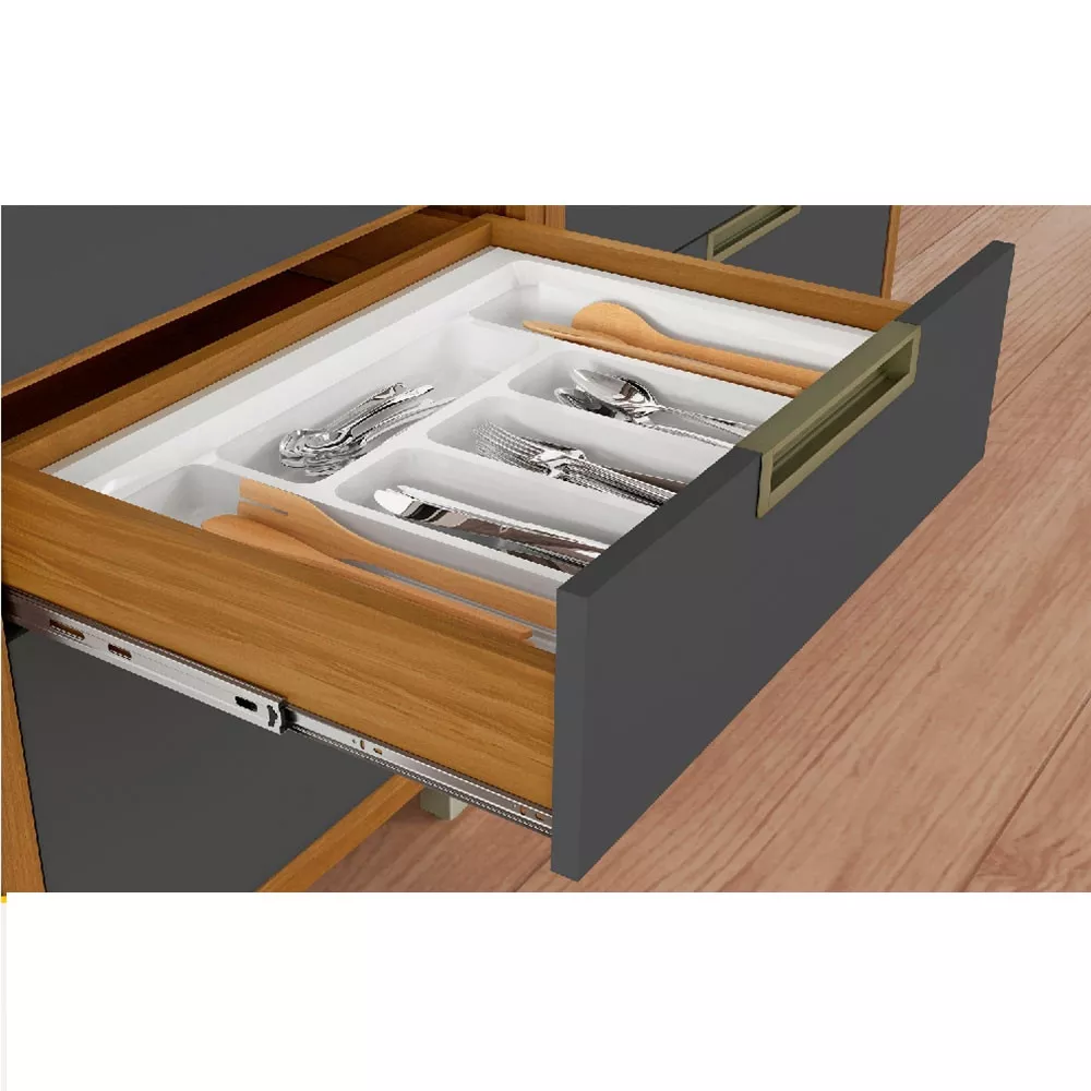 Image 4 of 8 of Cozinha Modulada 4 Peças Ripado Nesher Imperatriz Mdf
