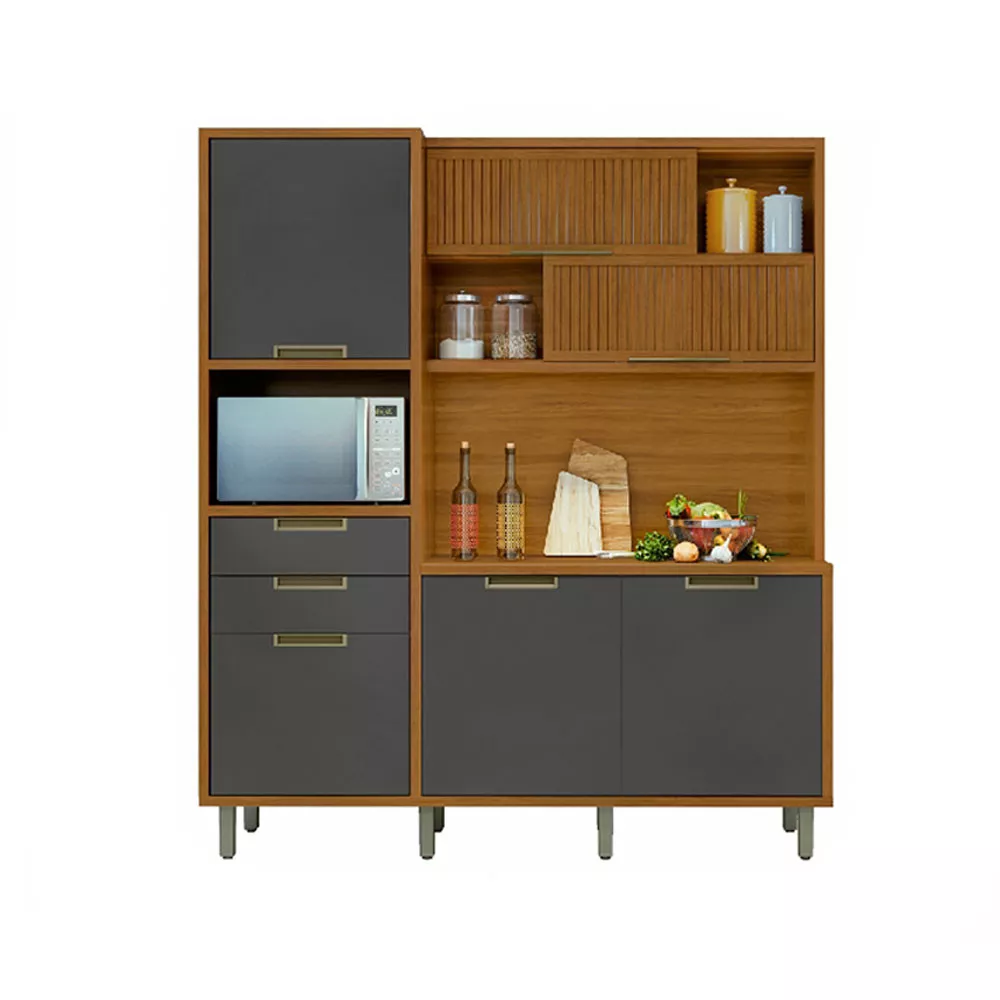 Image 0 of 6 of Cozinha 6 Portas 2 Gavetas Ripado Loft Imperatriz 100 MDF